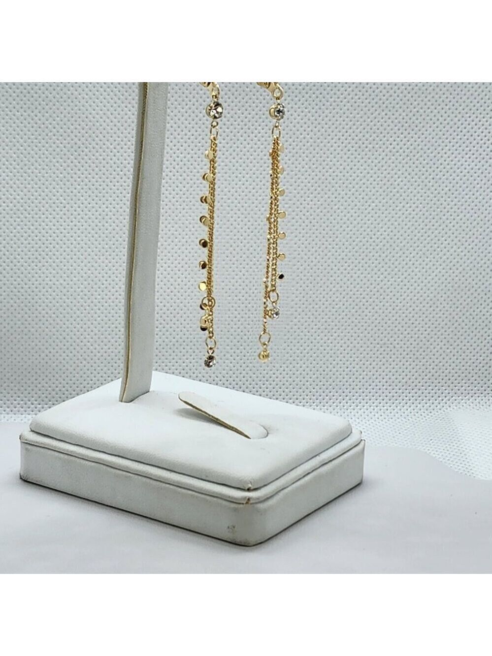 Brand New Brazilian 18k Gold Filled Beaded Gemstone Earrings - Picture 3 of 5
